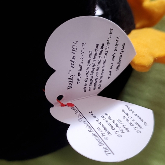 Vintage baldy bald eagle ty beanie baby - Picture 5 of 5